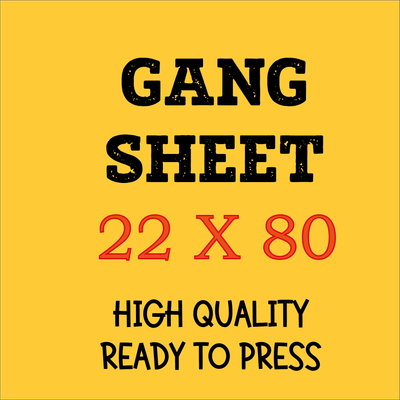Dtf Transfer Gang Sheet (22x80 inches)