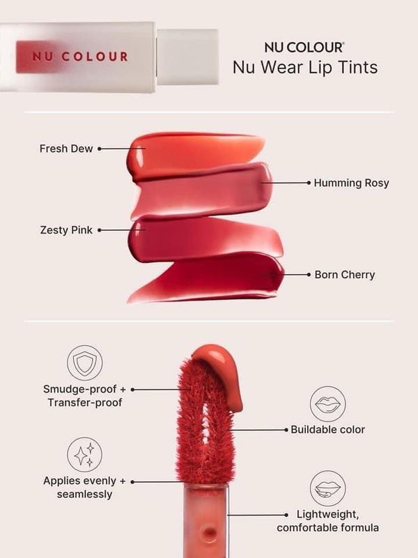 Nucolor lip tints 4 Pk