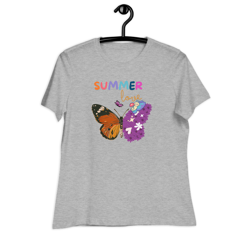Summer love. butterfly shirt, gift tee, Women's Relaxed T-Shirt