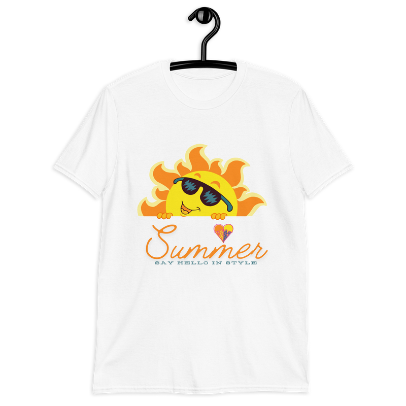 Summer hello in style, sun tee, Short-Sleeve Unisex T-Shirt