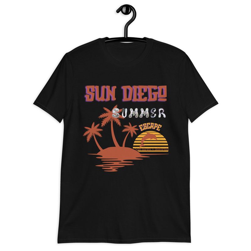 Sun Diego Summer Escape Short-Sleeve, Sun Diego gift tee, City travel Short-Sleeve Unisex T-Shirt