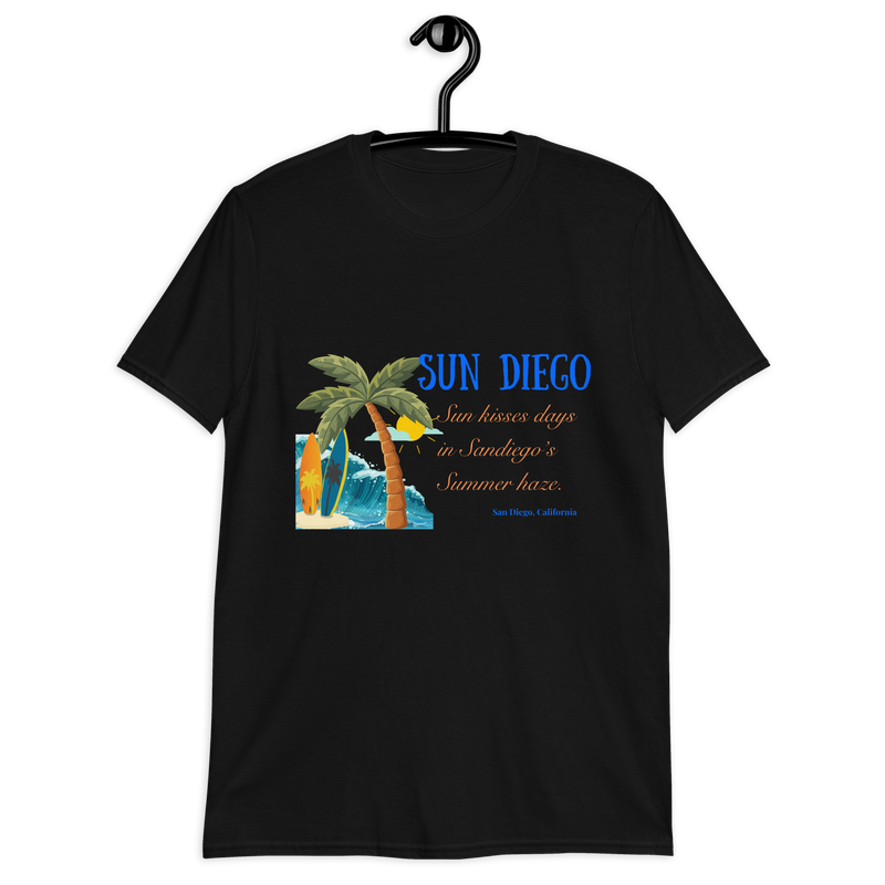 Sun Diego sun kisses summer blaze Short-Sleeve. Sun Diego gift tee, City travel Short-Sleeve Unisex T-Shirt Unisex T-Shirt