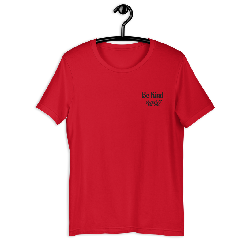Be kind, Gift Embroidered Unisex t-shirt