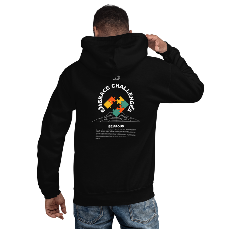 Embrace challenges, autism gift, Unisex Hoodie