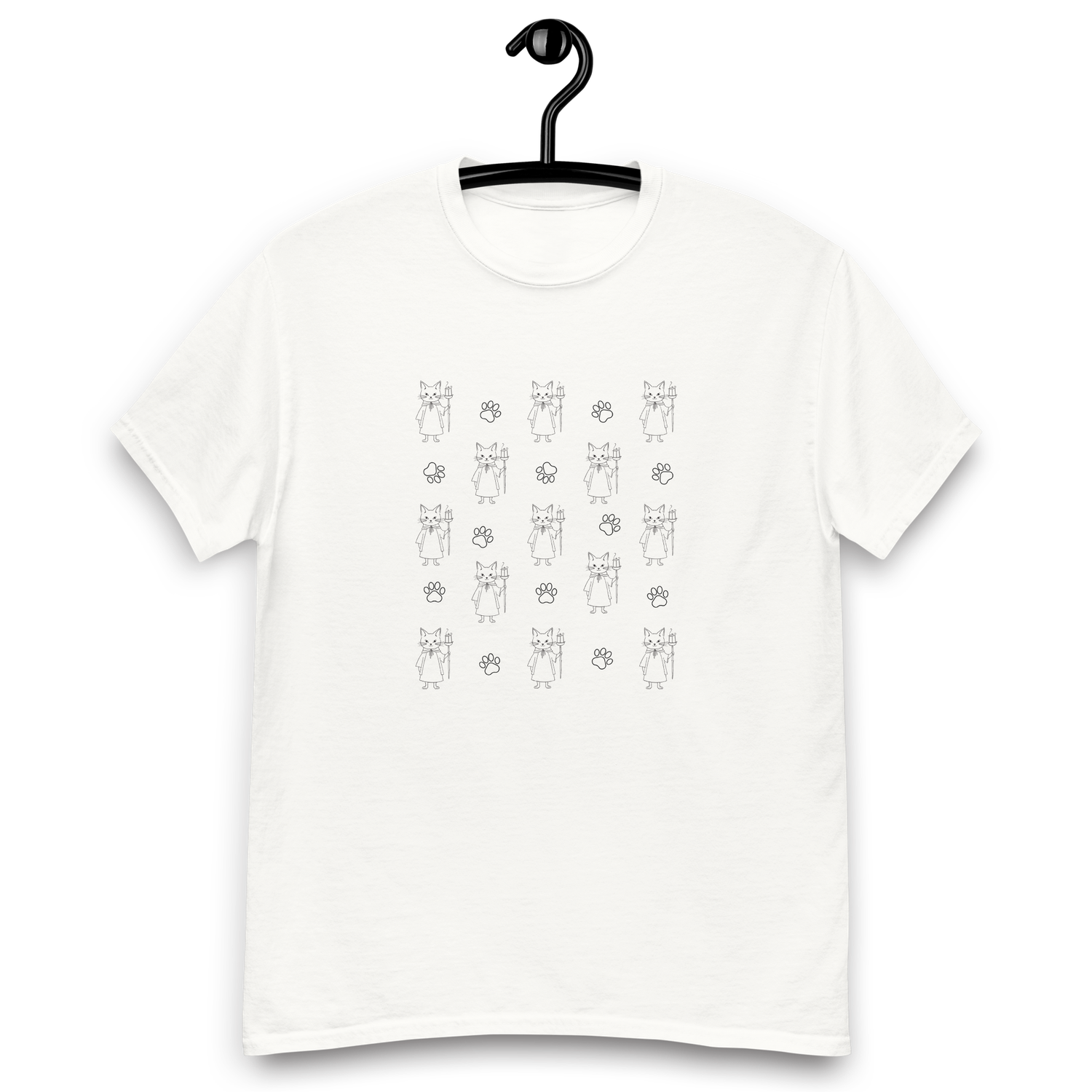 Unisex classic tee, Unisex classic tee, medieval cat t-shirt, funny ugly cat tee, medieval cat knight tshirt, Antic vintage shirt