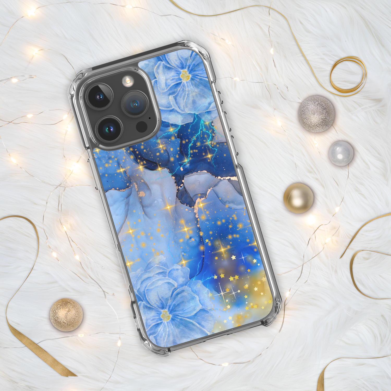 Blue ink iPhone 13, 14, 15, 16 Case. iPhone 13, 14, 15, 16 Pro Max, phone case for women