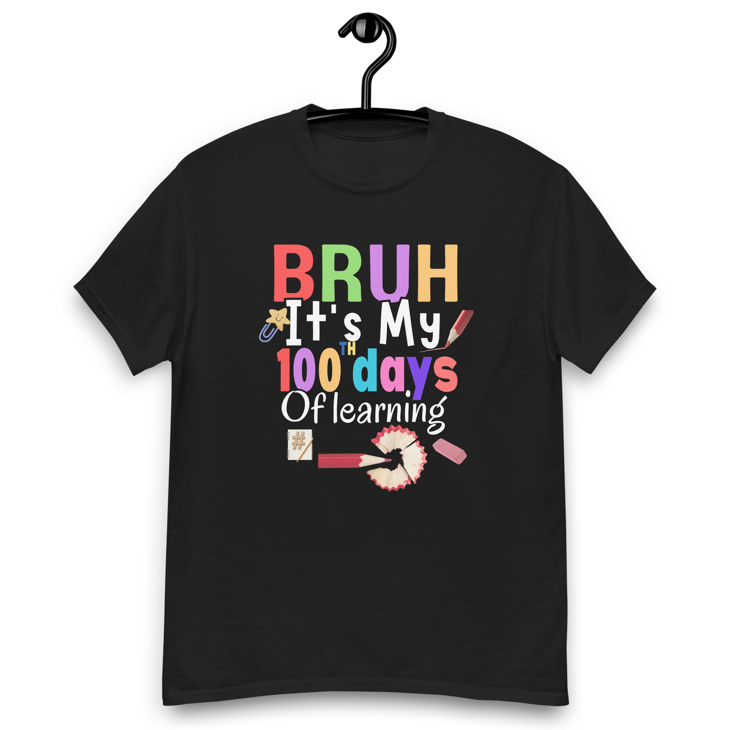 Bruh it&#39;s my 100th days of school, learning shirt. 100 days of school shirt, school t-shirt, teacher tee, back to school. Unisex classic tee