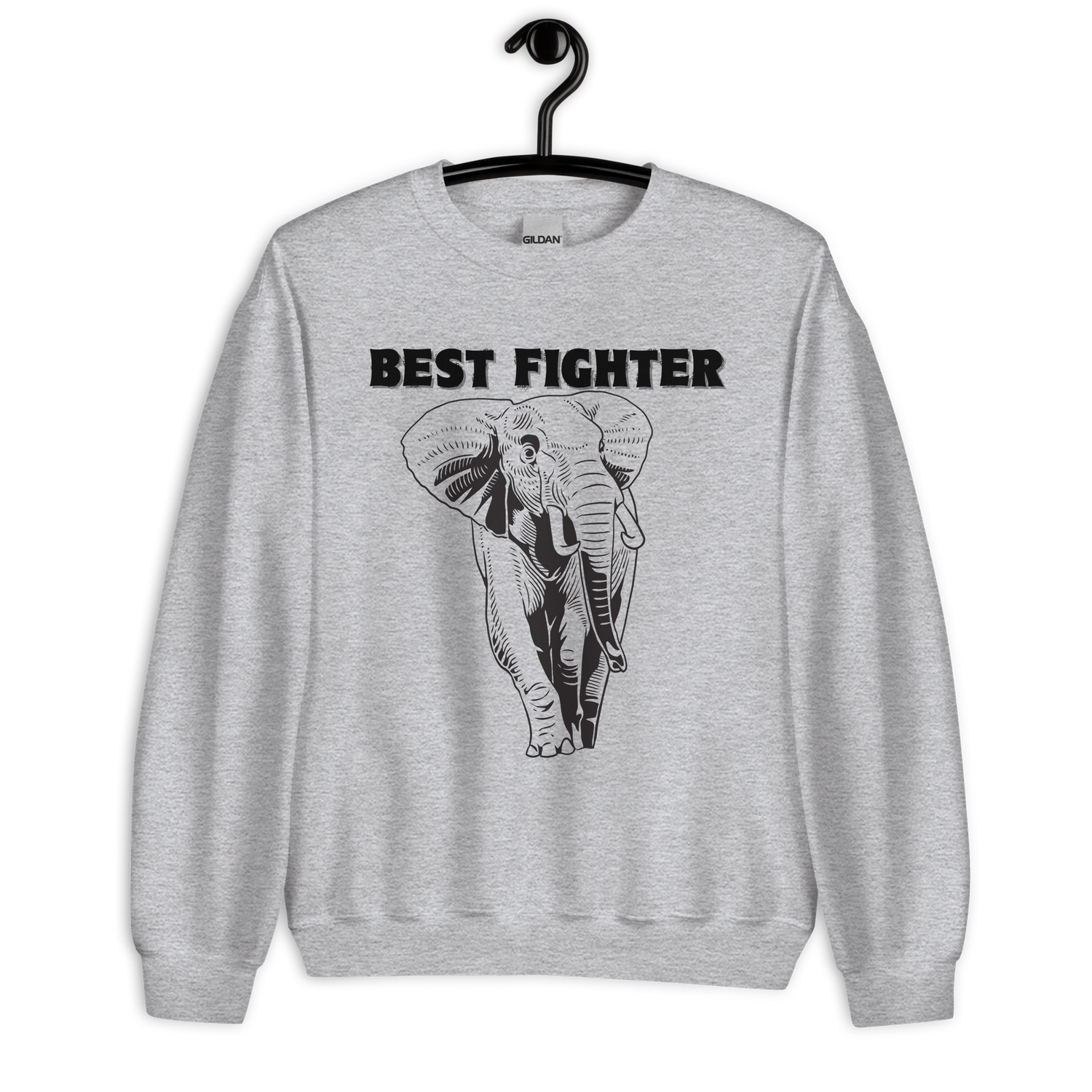 Best Fighter Elephant Graphic Sweatshirt Bold &amp; Stylish Unisex Sweatshirt