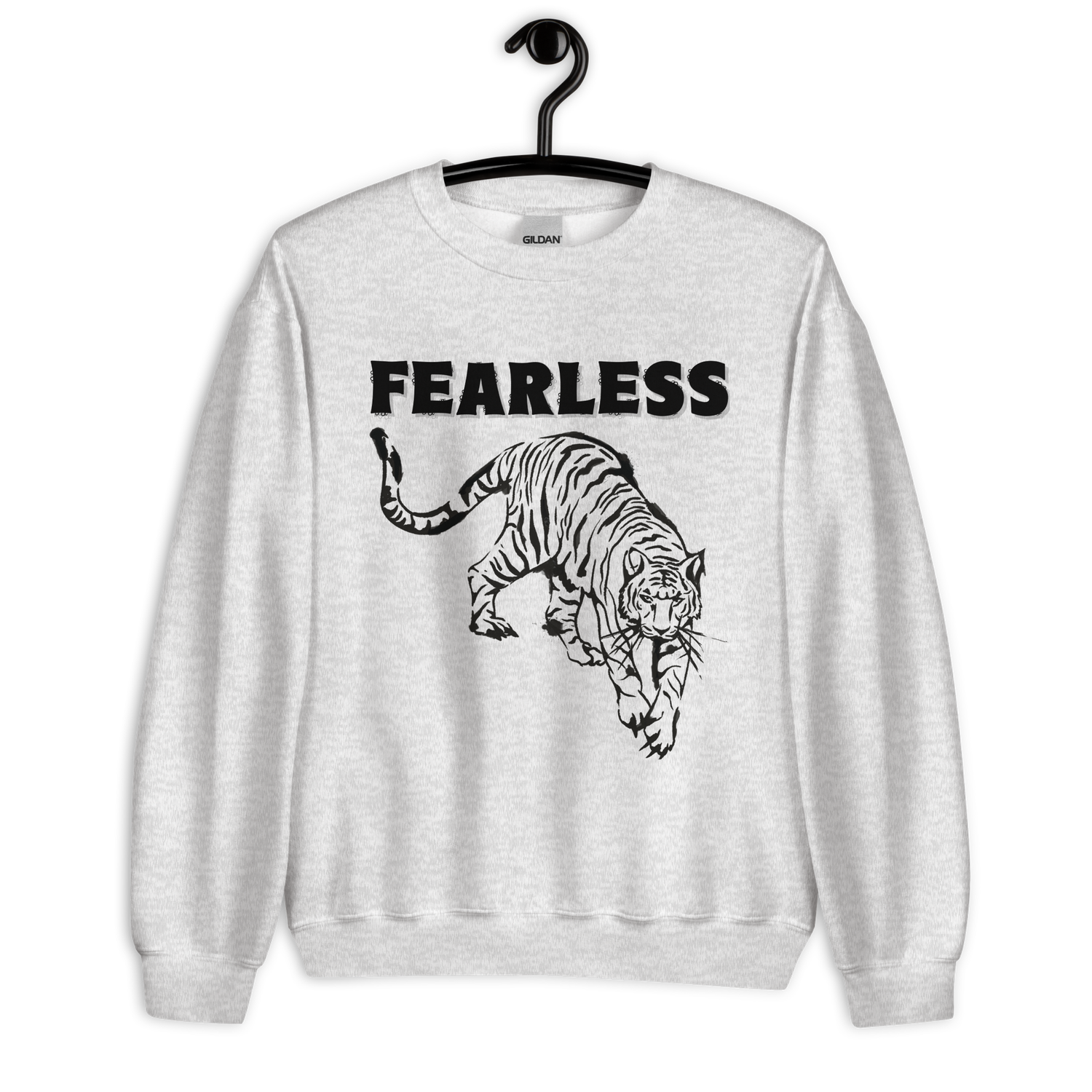 Fearless Tiger Graphic Sweatshirt Bold Powerful Design for him Unisex Sweatshirt for her.