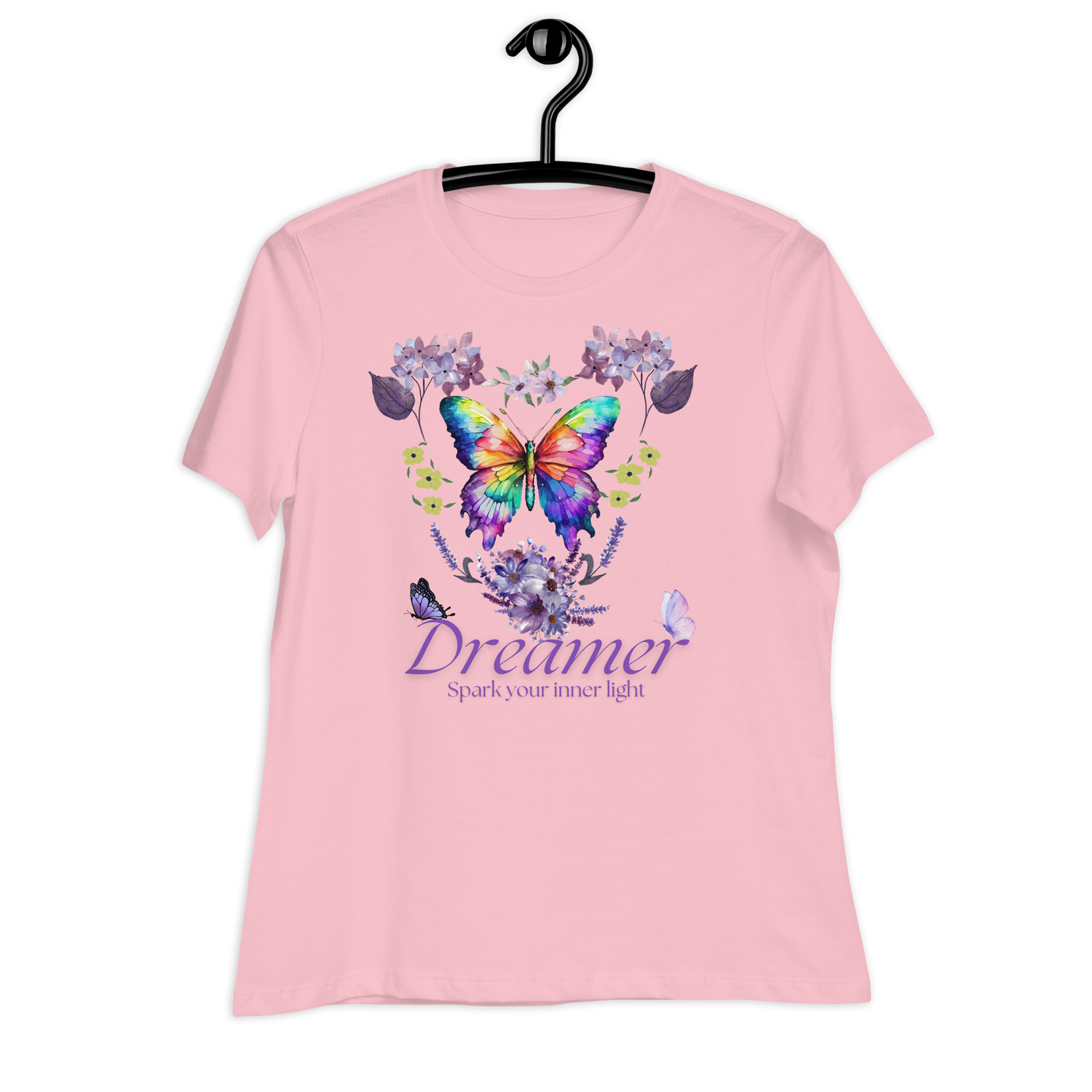 Dreamer Flower Butterfly Women's Relaxed T-Shirt