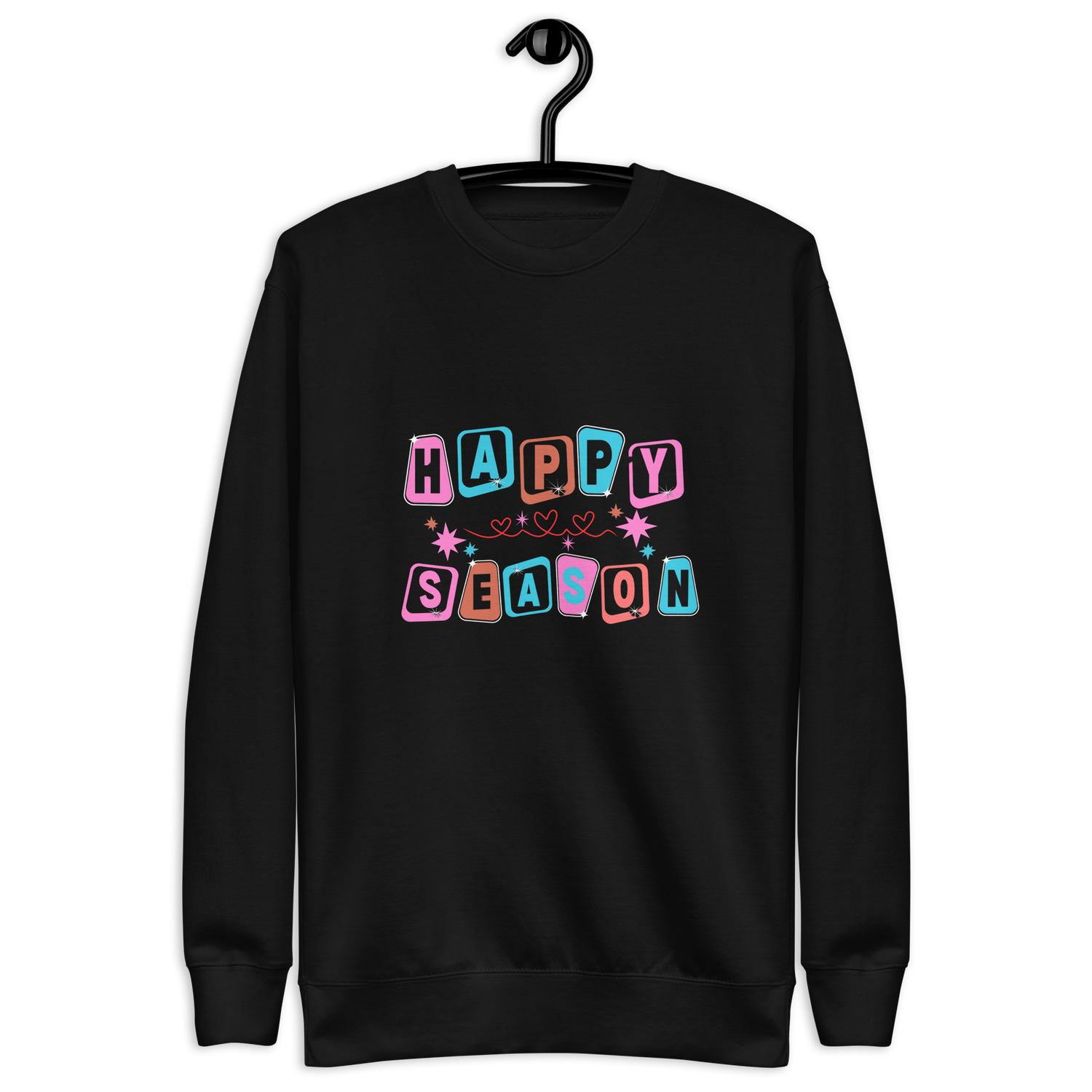 Happy Letters Colorful Unisex Premium Sweatshirt