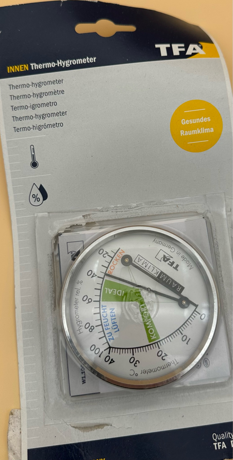TFA Dostmann Hygrometer »Thermo-/Hygrometer«, (Thermo-/Hygrometer, Anleitung), Thermo-/Hygrometer