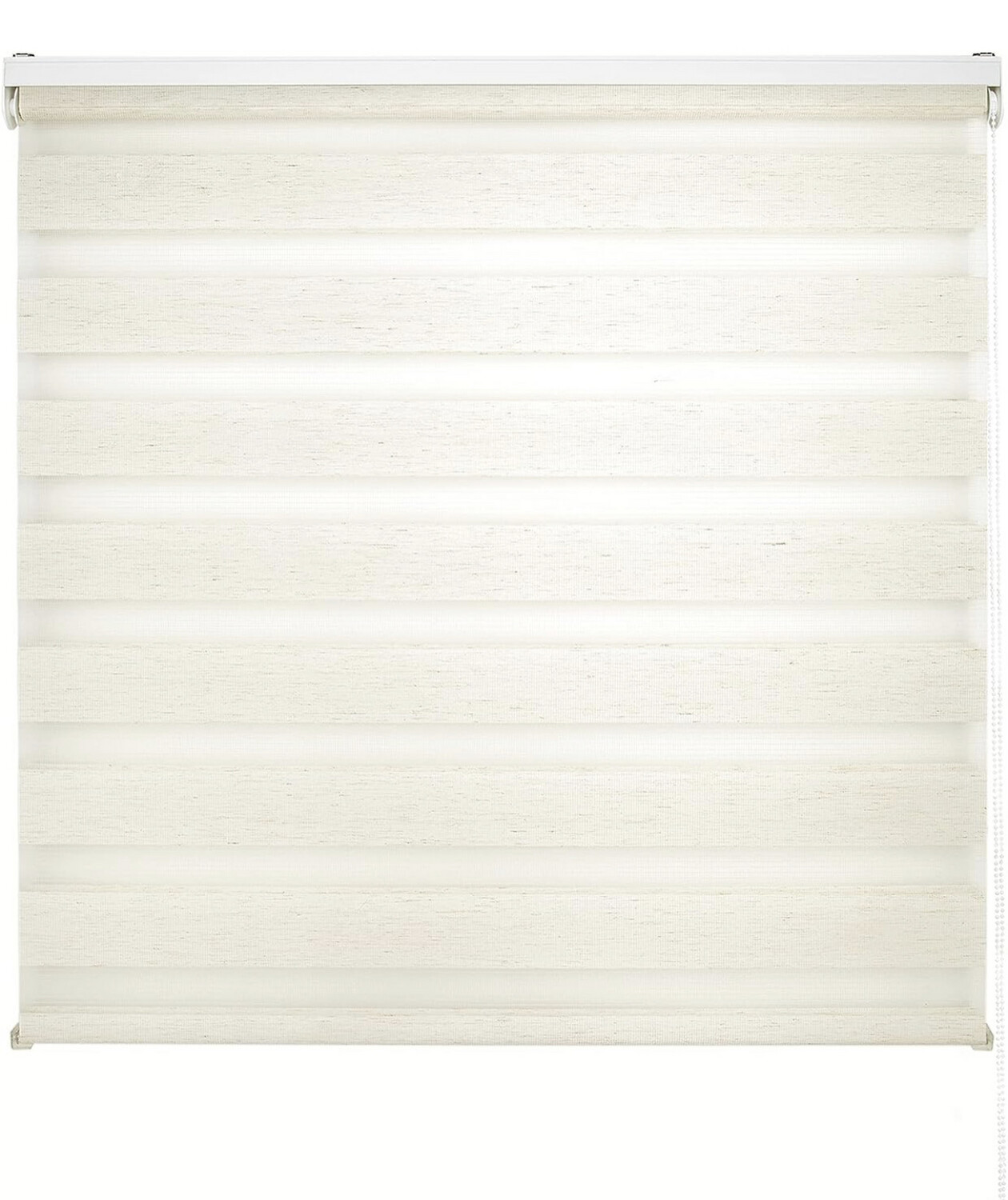 Vela | Rollo nacht und tag premium mit galerie | Leinen, doppelrollo 100 x 180 cm (BxH) | Stoffgröße 97 x 175 cm | Elegantes Tag und Nacht rollo