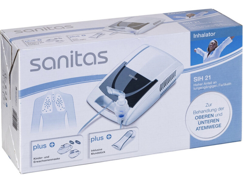 Sanitas SIH 21 Inhalator Atemwege mit Kompressor Erwachsene & Kinder Vernebler