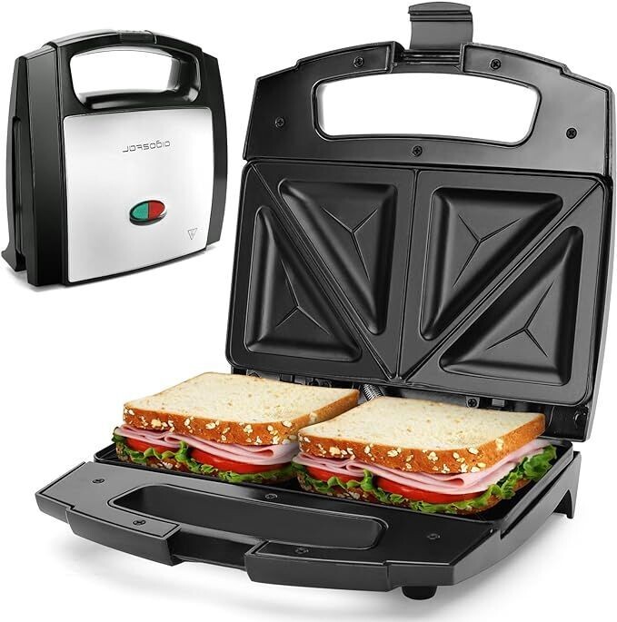 Aigostar Sandwichmaker für Dreieckige Sandwichtoasts, 800 W mit Antihaftbeschichtung, Doppelseitiges Backen bei Konstanter Temperatur, Vertikale Lagerung, Rutschfeste Füße, BPA-frei Aigostar Sandwichmaker für Dreieckige Sandwichtoasts, 800 W mit Antihaftbeschichtung, Doppelseitiges Backen bei Konstanter Temperatur, Vertikale Lagerung, Rutschfeste Füße, BPA-frei