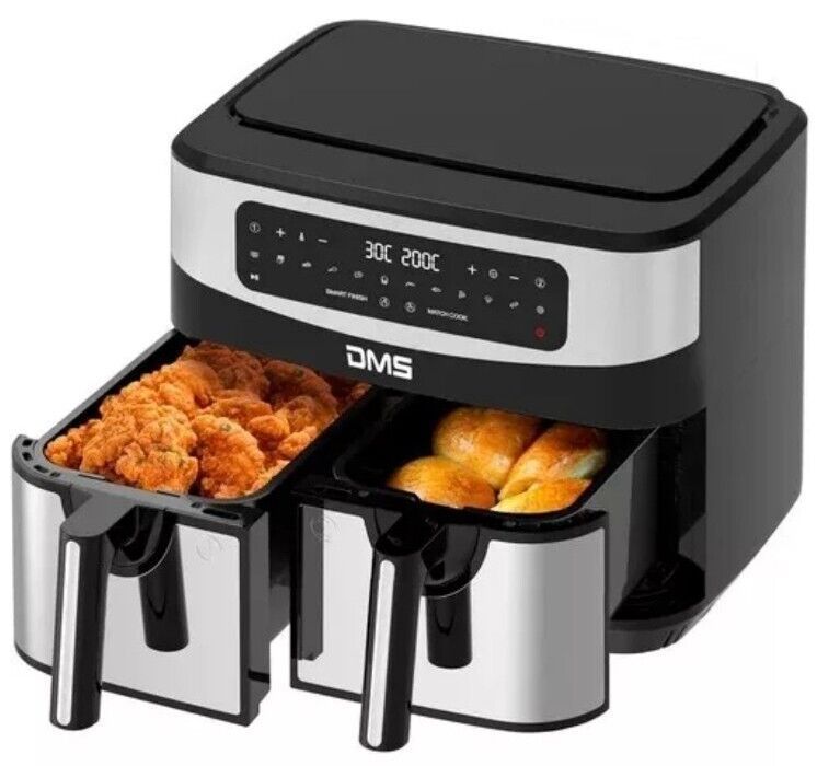 DMS HF-11S Doppelkammer-Heißluftfritteuse, 11 L Fassungsvermögen Touch Display DMS HF-11S Doppelkammer-Heißluftfritteuse, 11 L Fassungsvermögen Touch Display