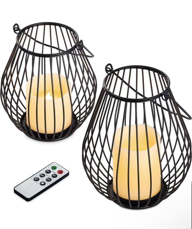 Metall Kerzenhalter mit LED Wachskerze Set und Fernbedienung - dimmbar - Timer Flacker Effekt - Kerzenständer mit LED Kerze - Größe S und M Metall Kerzenhalter mit LED Wachskerze Set und Fernbedienung - dimmbar - Timer Flacker Effekt - Kerzenständer mit LED Kerze - Größe S und M