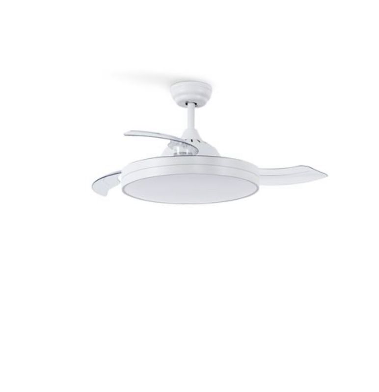 WIND CLEAR/Deckenventilator mit Beleuchtung Weiß mit Fernbedienung / 6 Geschwindigkeiten, Sommer-Wintebetrieb, einziehbare Flügel, programmierbar, 40W, Ø108cm WIND CLEAR/Deckenventilator mit Beleuchtung Weiß mit Fernbedienung / 6 Geschwindigkeiten, Sommer-Wintebetrieb, einziehbare Flügel, programmierbar, 40W, Ø108cm
