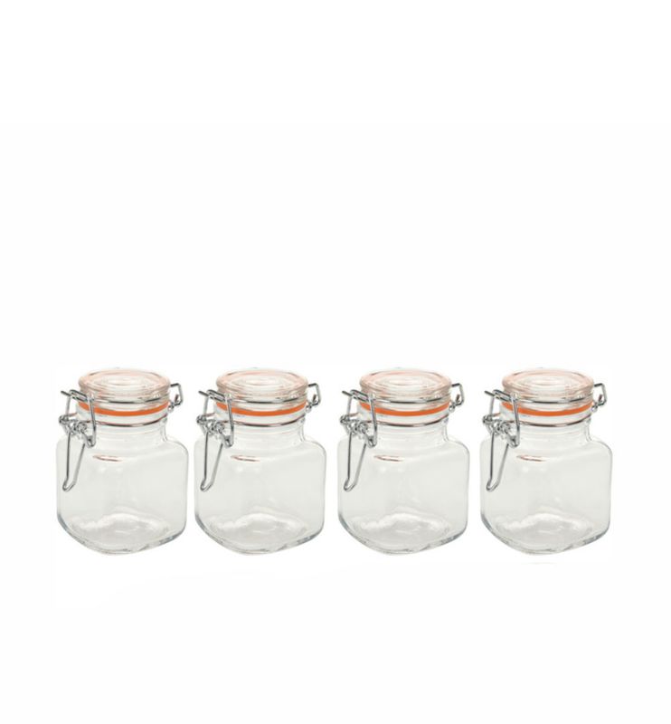Vorratsglas Bügelglas Gewürzglas 4er Set 7x5cm Vorratsglas Bügelglas Gewürzglas 4er Set 7x5cm
