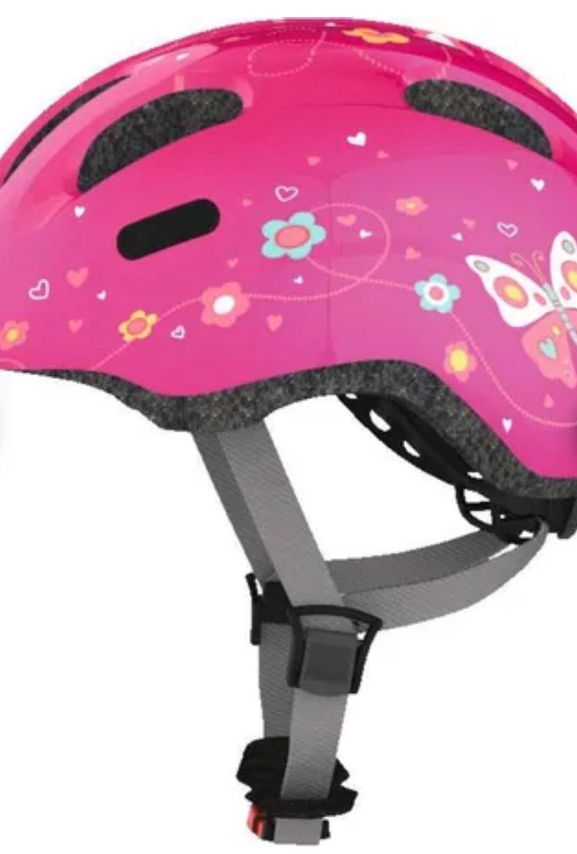ABUS Kinderhelm Smiley 3.0 - Fahrradhelm mit tiefer Passform, kindergerechten Designs & Platz für einen Zopf - für Mädchen und Jungs M 50 - 55