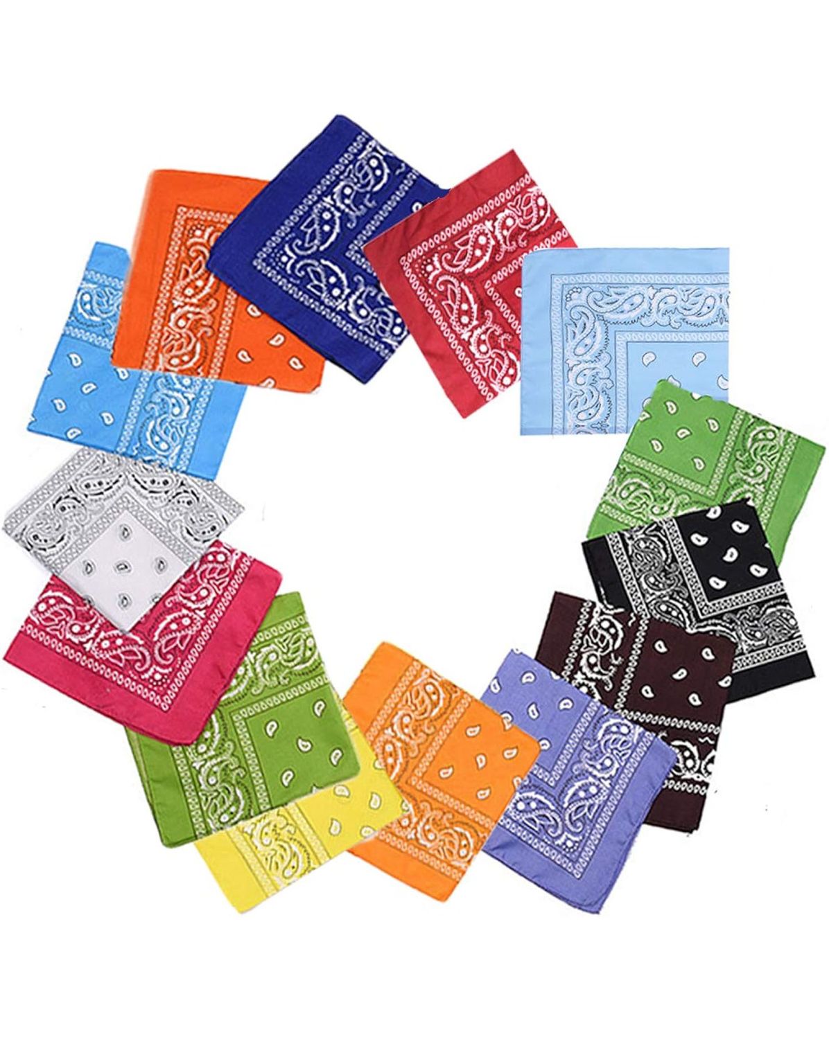 XM-Amigo 14 Stk. Set Multifunktions Mehrfarben Kopfbedeckung Bandana Cycling Stirnband Handkerchie für Erwachsene und Kinder