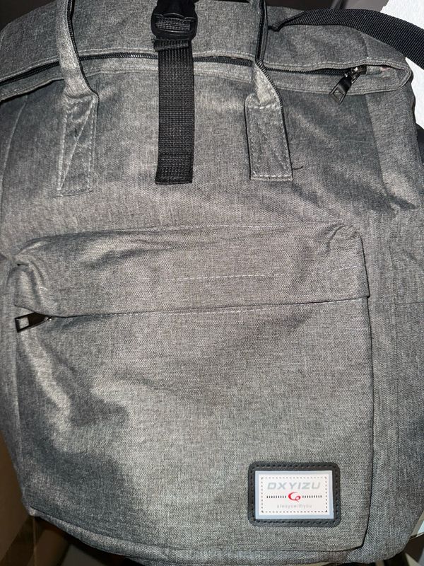 DXYIZU Rucksack grau Canvas Unisex Schule College Reise mit USB-Ladeanschluss DXYIZU Rucksack grau Canvas Unisex Schule College Reise mit USB-Ladeanschluss