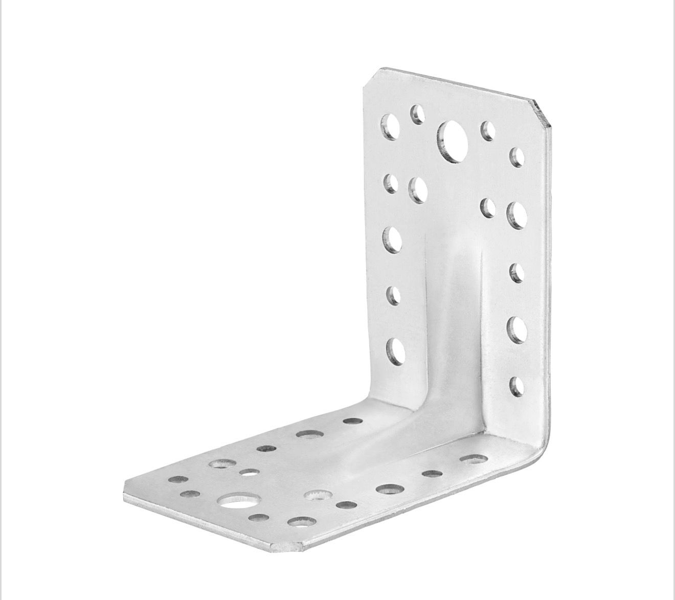 Winkelverbinder mit Sicke 90 mm x 90 mm x 65 mm Verzinkt 50 Stück