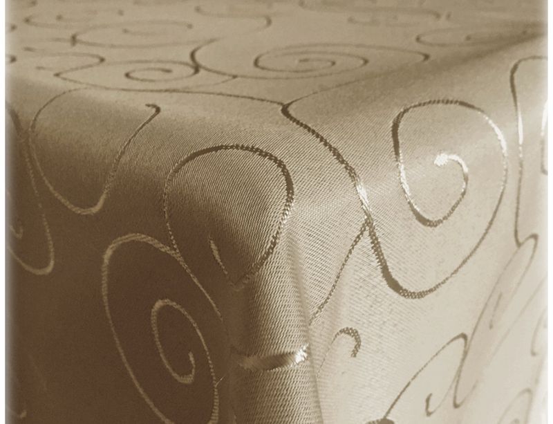 Tischdecke Ornamente Seidenglanz Edle Tischdecke Mitteldecke - Braun - Form Eckig - Größe 130x360 Tischdecke Ornamente Seidenglanz Edle Tischdecke Mitteldecke - Braun - Form Eckig - Größe 130x360