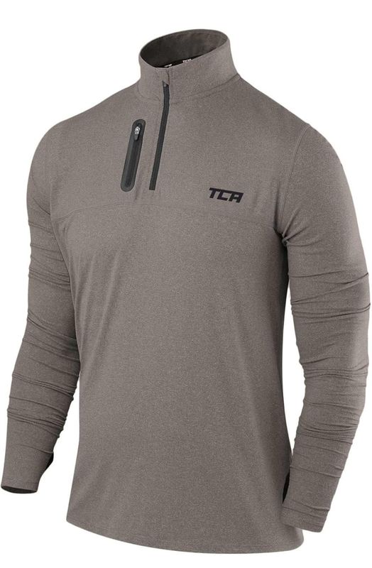 Funktionsshirt Herren Langarm - Fusion Pro Quickdry Langarmshirt atmungsaktiv - Wandershirt Laufshirt mit Reißverschluss - Sportshirt mit Tasche - Outdoor Longsleeve Sport Pullover grau Größe XXL Funktionsshirt Herren Langarm - Fusion Pro Quickdry Langarmshirt atmungsaktiv - Wandershirt Laufshirt mit Reißverschluss - Sportshirt mit Tasche - Outdoor Longsleeve Sport Pullover grau Größe XXL