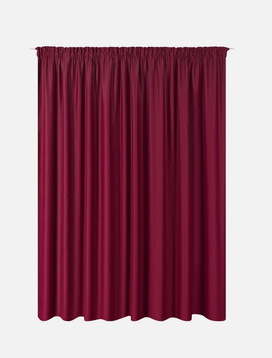 Gardine blickdicht 300x245cm Vorhang mit Kräuselband Universalband Schal rot
