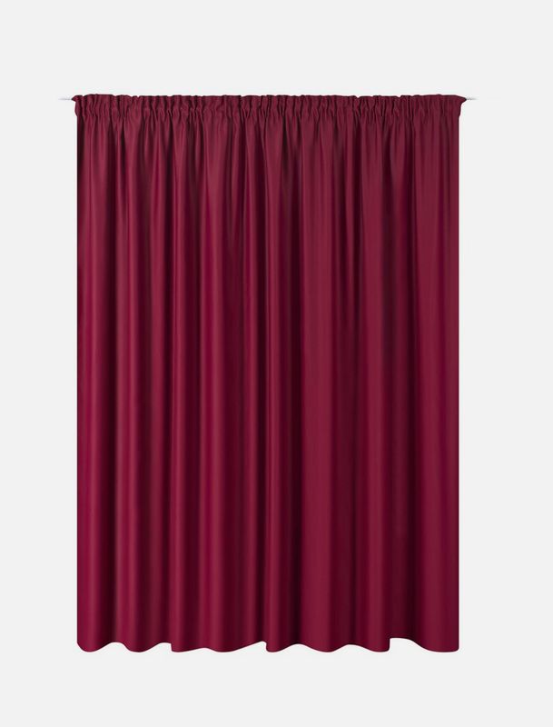 Gardine blickdicht 300x245cm Vorhang mit Kräuselband Universalband Schal rot Gardine blickdicht 300x245cm Vorhang mit Kräuselband Universalband Schal rot