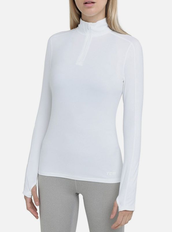 Damen Fusion Quickdry Leichtes Laufshirt mit Reißverschlusstasche - Weiss, Größe M Damen Fusion Quickdry Leichtes Laufshirt mit Reißverschlusstasche - Weiss, Größe M