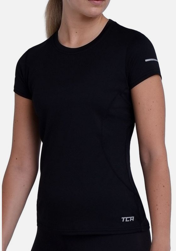 Damen Atomic Kurzarm T-Shirt Quickdry, Sporttop, Laufshirt, Lauftop - Schwarz, S Damen Atomic Kurzarm T-Shirt Quickdry, Sporttop, Laufshirt, Lauftop - Schwarz, S