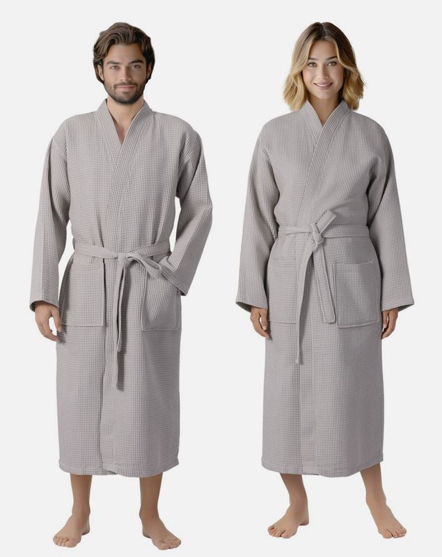 Pique Bademantel für Damen und Herren Waffelpique Morgenmantel leicht Größe XXL Pique Bademantel für Damen und Herren Waffelpique Morgenmantel leicht Größe XXL