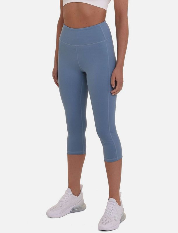 Damen Equilibrium Lauf/Yoga hohe Taille Capri Leggings mit Seitentasche Größe M blau Damen Equilibrium Lauf/Yoga hohe Taille Capri Leggings mit Seitentasche Größe M blau