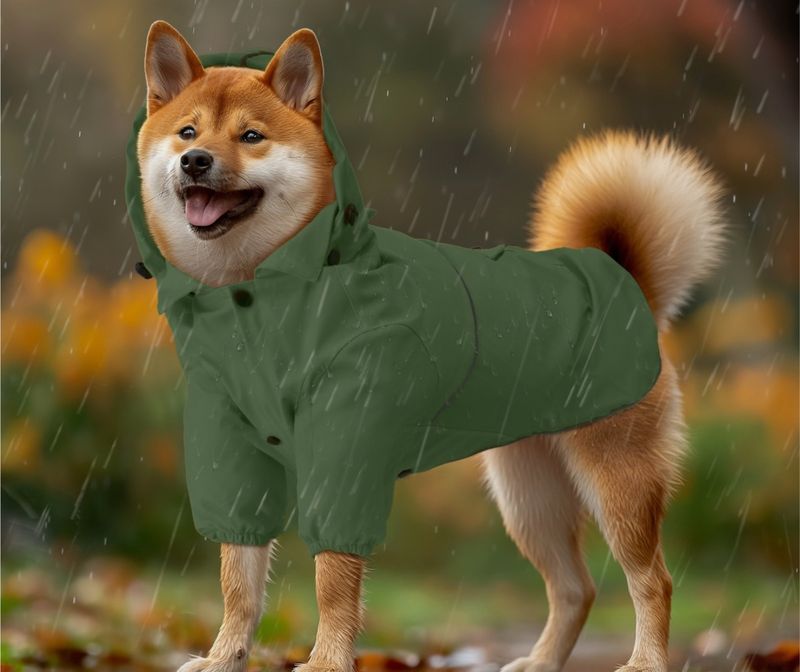 Regenmantel Regenjacke für Hunde - Regenmantel Hund wasserdicht - Hundemantel Größe M grün Regenmantel Regenjacke für Hunde - Regenmantel Hund wasserdicht - Hundemantel Größe M grün