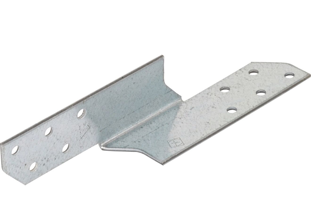 Sparrenfettenanker Links 34mm x 34 mm x 170 mm Weiß Verzinkt 10 Stück