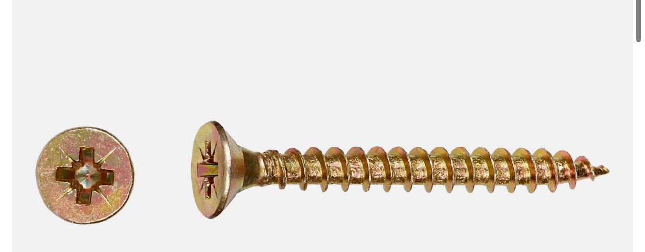 LUX Senkkopf Spanplattenschraube PZ-Antrieb Ø 4 mm x 45 mm 200 Stück