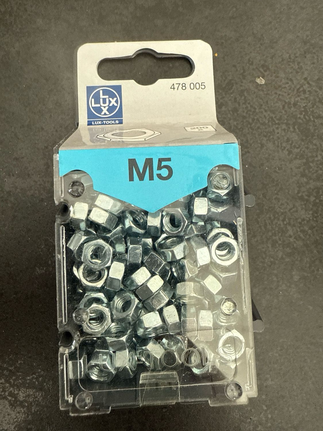 LUX Sechskantmutter M5 verzinkt, 200 St.