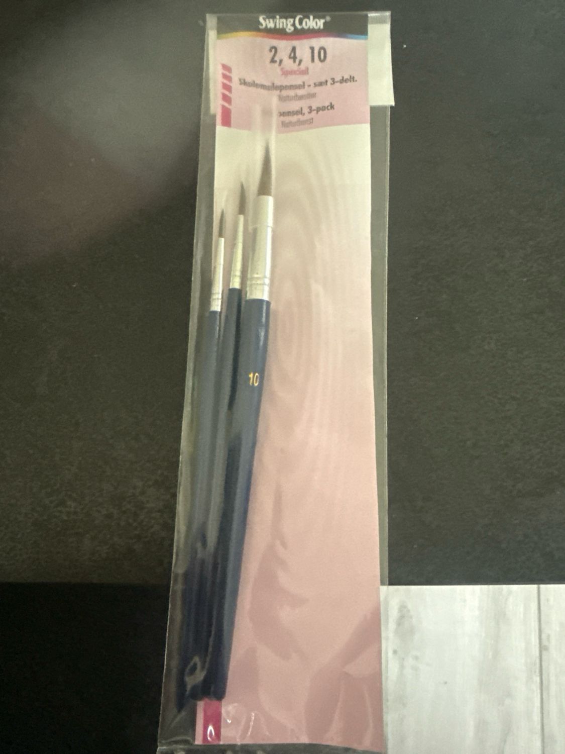Hobbypinsel-Set 3 -tlg., Größe Pinsel: 02, 04, 10, Naturholz SwingColor