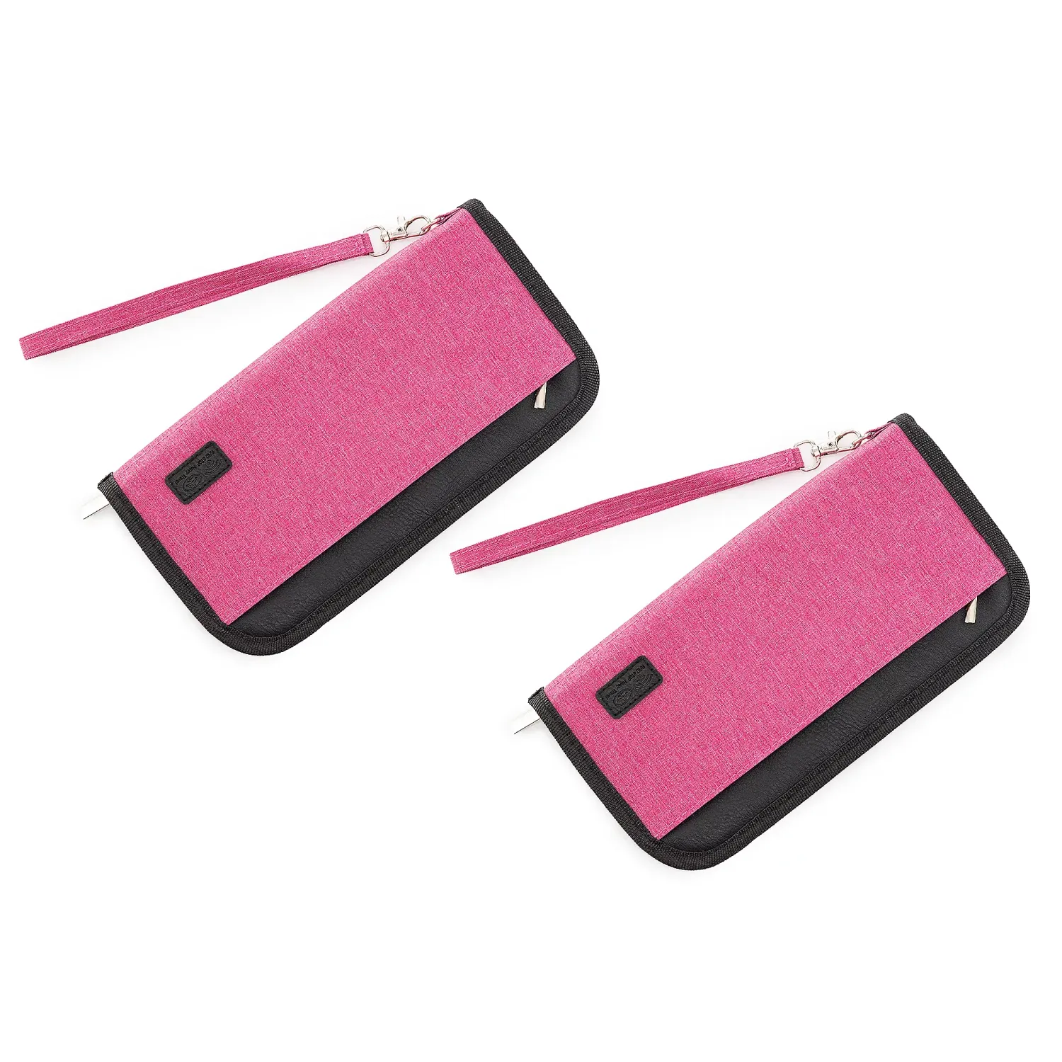 Multifunktionaler Reise Organizer mit RFID-Blocker integr. Münzfach 2 Stück Pink