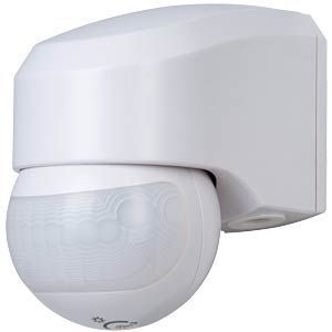 IR Bewegungsmelder 110°, IP44, weiß IR Bewegungsmelder 110°, IP44, weiß