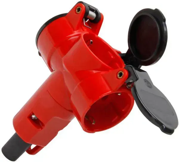 Kopp SCHUKO-Kupplung 3-fach bis 3x15qmm rot Kopp SCHUKO-Kupplung 3-fach bis 3x15qmm rot
