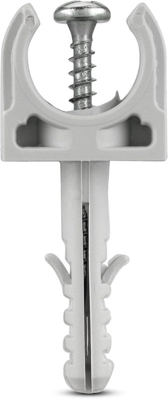 REV 0509746555 Kabelschellen, Rohrschellen EN16 f. Isorohre Ø16mm, Dübel + Schrauben, grau REV 0509746555 Kabelschellen, Rohrschellen EN16 f. Isorohre Ø16mm, Dübel + Schrauben, grau