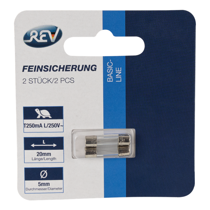 Feinsicherung, träge, 0,25 A, 2 Stüc Feinsicherung, träge, 0,25 A, 2 Stüc