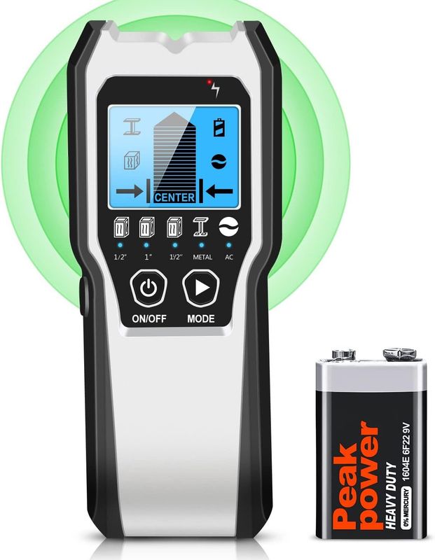 FOLAI Leitungssucher Ortungsgerät 5 in 1,verbesserter elektronischer Wandscanner mit HD-LCD-Display und Audioalarm zur Erkennung von Holz, Metall und Wechselstromkabeln, (blau) FOLAI Leitungssucher Ortungsgerät 5 in 1,verbesserter elektronischer Wandscanner mit HD-LCD-Display und Audioalarm zur Erkennung von Holz, Metall und Wechselstromkabeln, (blau)