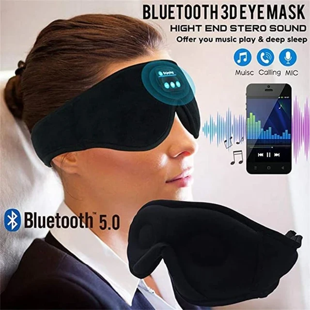 3D Comfortable Wireless Music Headset Eye Mask With Mic