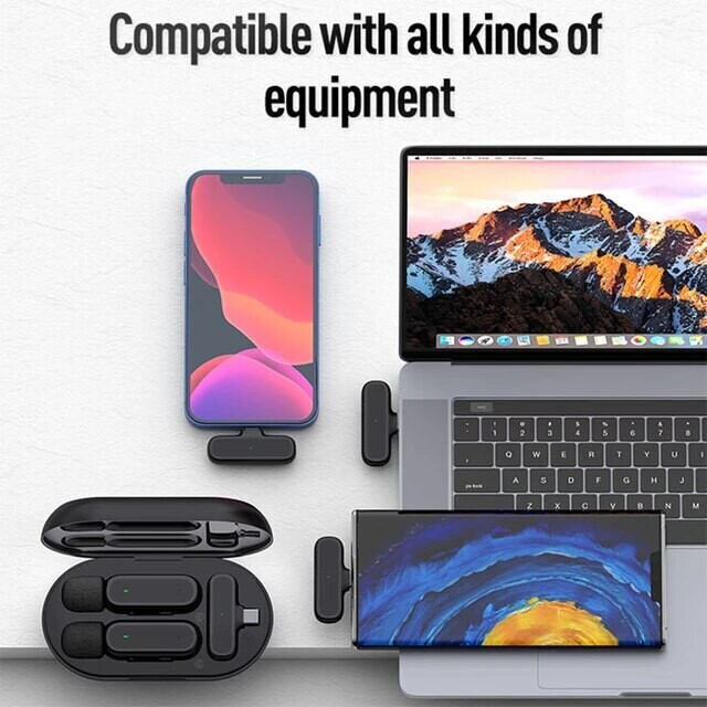 Portable Charging Box Mic Wireless Microphone For Mobile Cell Phone Android Iphone