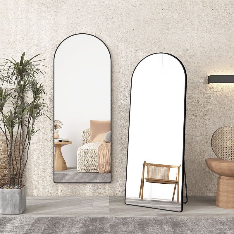 Special-shaped Semicircular Mirror Arched Floor-to-ceiling Mirror Home Full-body Dressing Mirror Net Red Photo Fitting Mirror Hanging On The Wall Wholesale