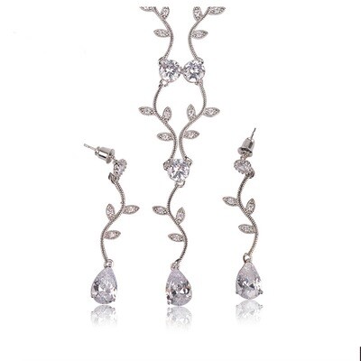 Rose Gold Bridal Jewelry Set Rose Gold Wedding Jewelry Set